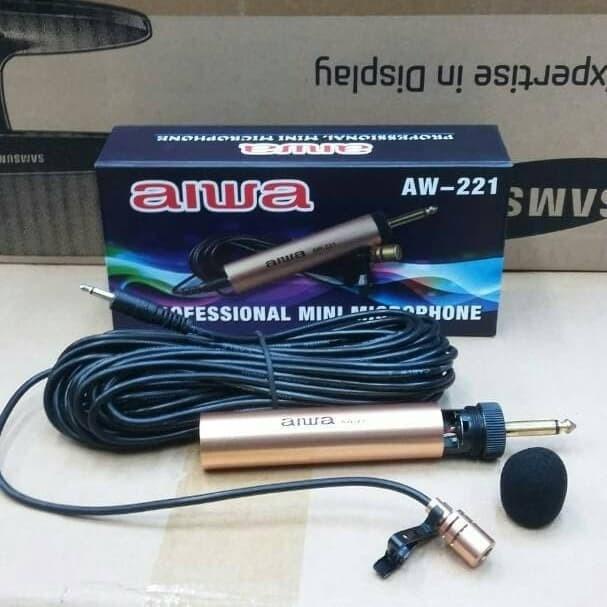 Micro | Mic Jepit Aiwa Aw 221 Microphone Clip On Aiwa Aw221 Mic Imam Masjid Kualitas Terbaik