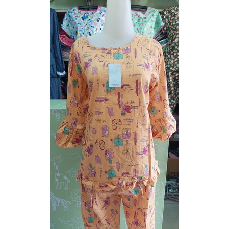 Sunly BALON NEW EDITION baju tidur tangan 3/4 uk 20 22 24