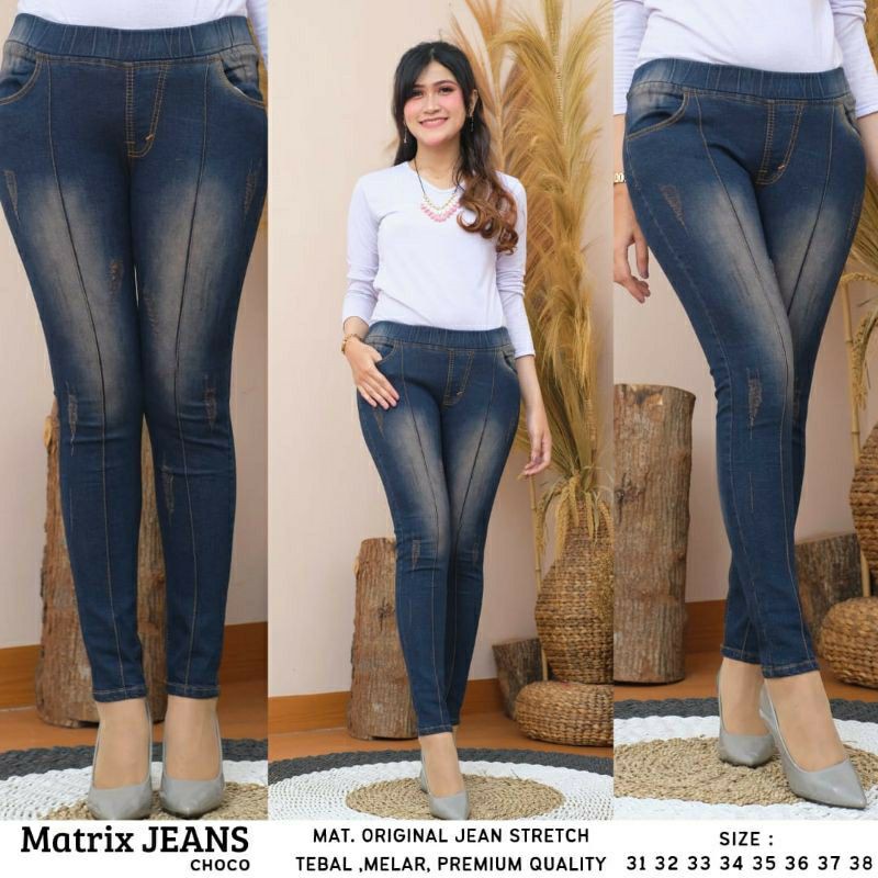 Celana Legging Jeans Seon wanita Premium // Celana Jegging Seon Jeans Wanita Jumbo