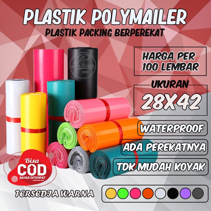 Jual Plastik Polymailer Kemasan Olshop 28x42 Isi 100 Lembar Shopee Indonesia 6385