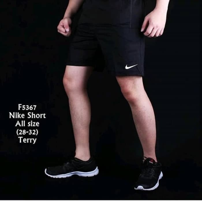 celana pendek pria gym fitnes olahraga jogging hitam adidas