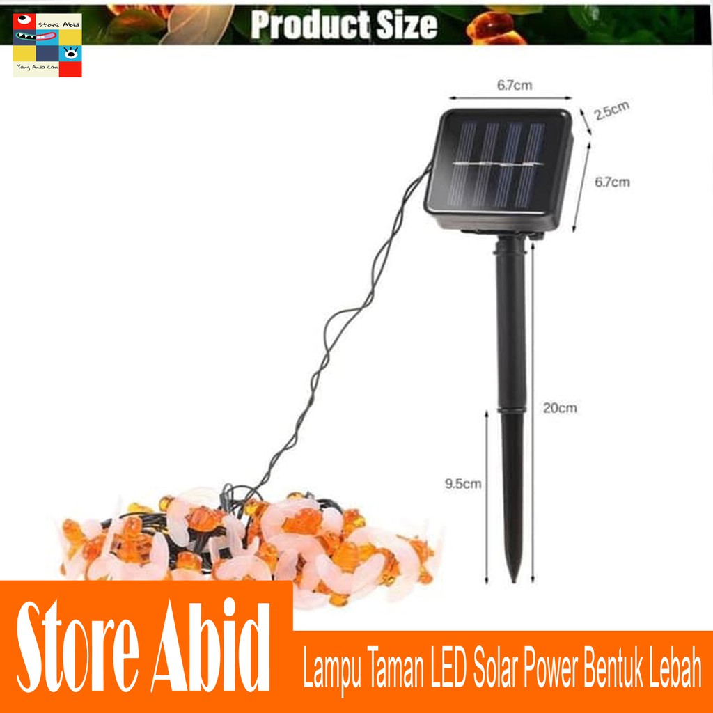 Lampu Taman Hias Lampu Outdoor Lampu LED Tenaga Surya Bentuk Lebah 30 50 LED