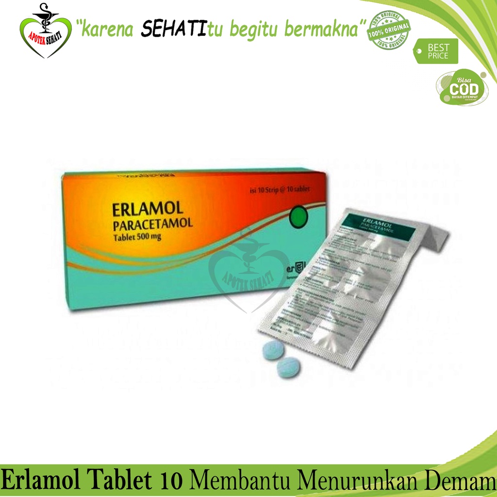 Erlamol Tablet Paracetamol Obat Demam