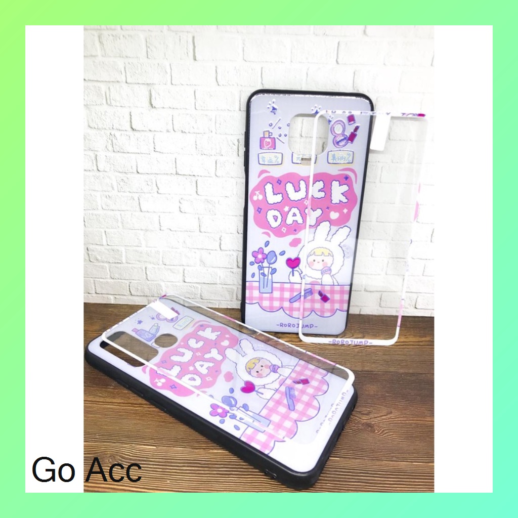 Softcase Tempered Glass karakter Oppo A31 Neo 5,A33,A53,A3s,C1,A52 A72 A92,V5,A5s,A7,A12,A11k,Realme 2 Pro,U1,U2,5 Pro,5/5s/5i/C3,7,7i,C17,C11,C12,C15,Samsung J2 Prime,Vivo Y11 Y12 Y15 Y17,Y30 Y30i Y50, Y91C,Xiaomi Redmi 5A,8A 9,Note 9 HCTG 22