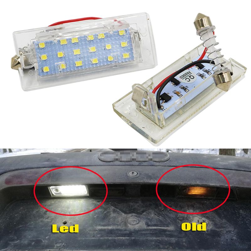 Sun 2Pcs Lampu LED Plat Nomor Belakang Mobil Untuk E53 X5 1999-2003 E83 X3 03-10