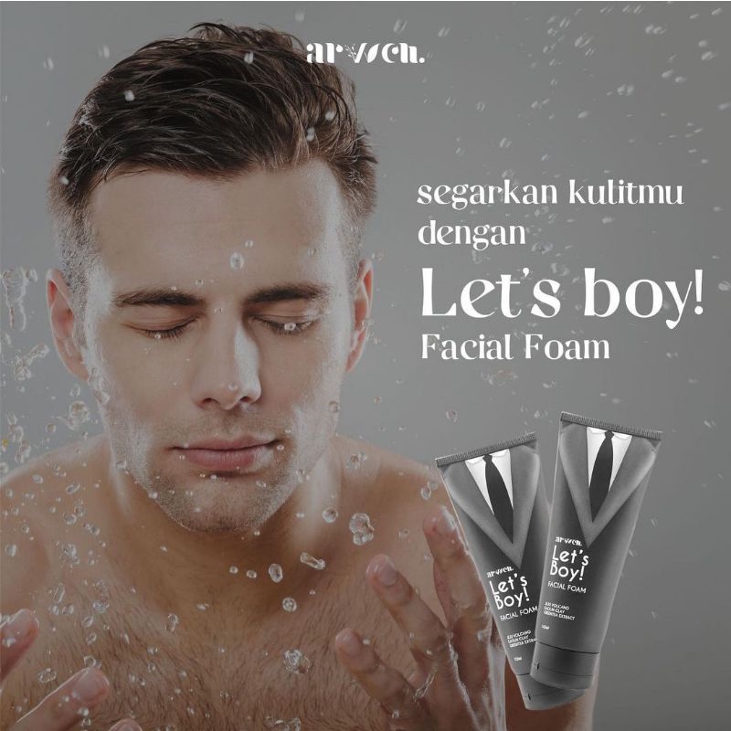 ARVVEN/LET'S BOY FACIAL FOAM/FACIAL FOAM BY ARVVEN/SABUN MUKA ARVVEN LAKI LAKI