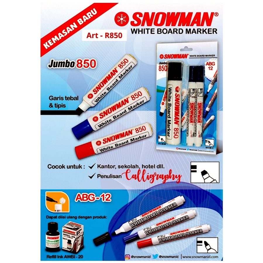 

Spidol WhiteBoard JUMBO Snowman ABG-850