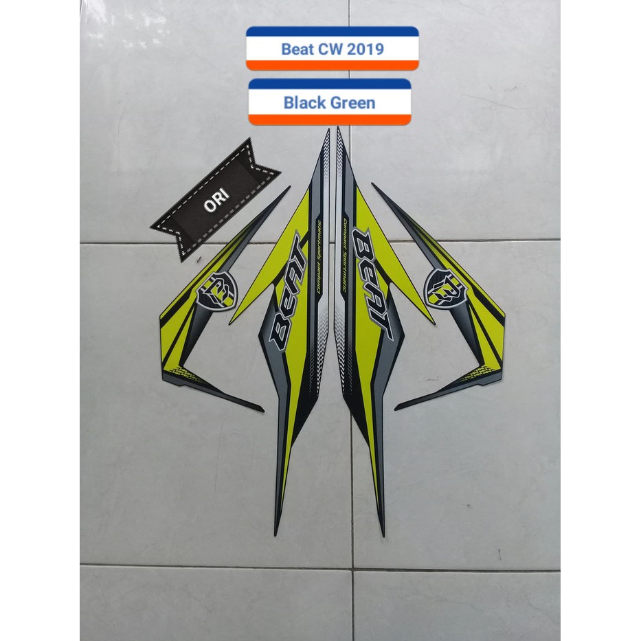Sticker Striping Beat CW 2019 Hitam Kuning luwes