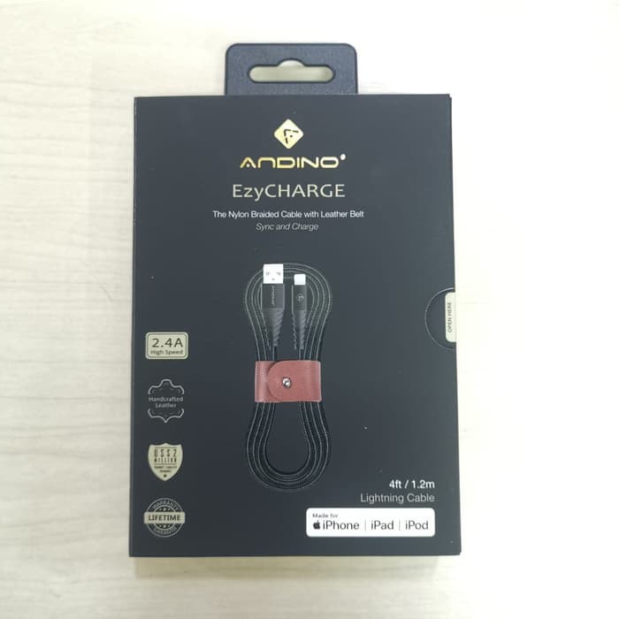 ANDINO KABEL DATA HIGH SPEED 2.4A APPLE LIGHTNING [PREMIUM CABLE DATA]