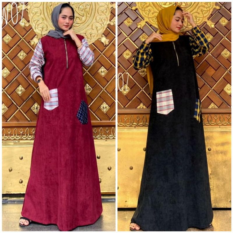 Dress Gamis Maxi Corduroy NEW OZ Original