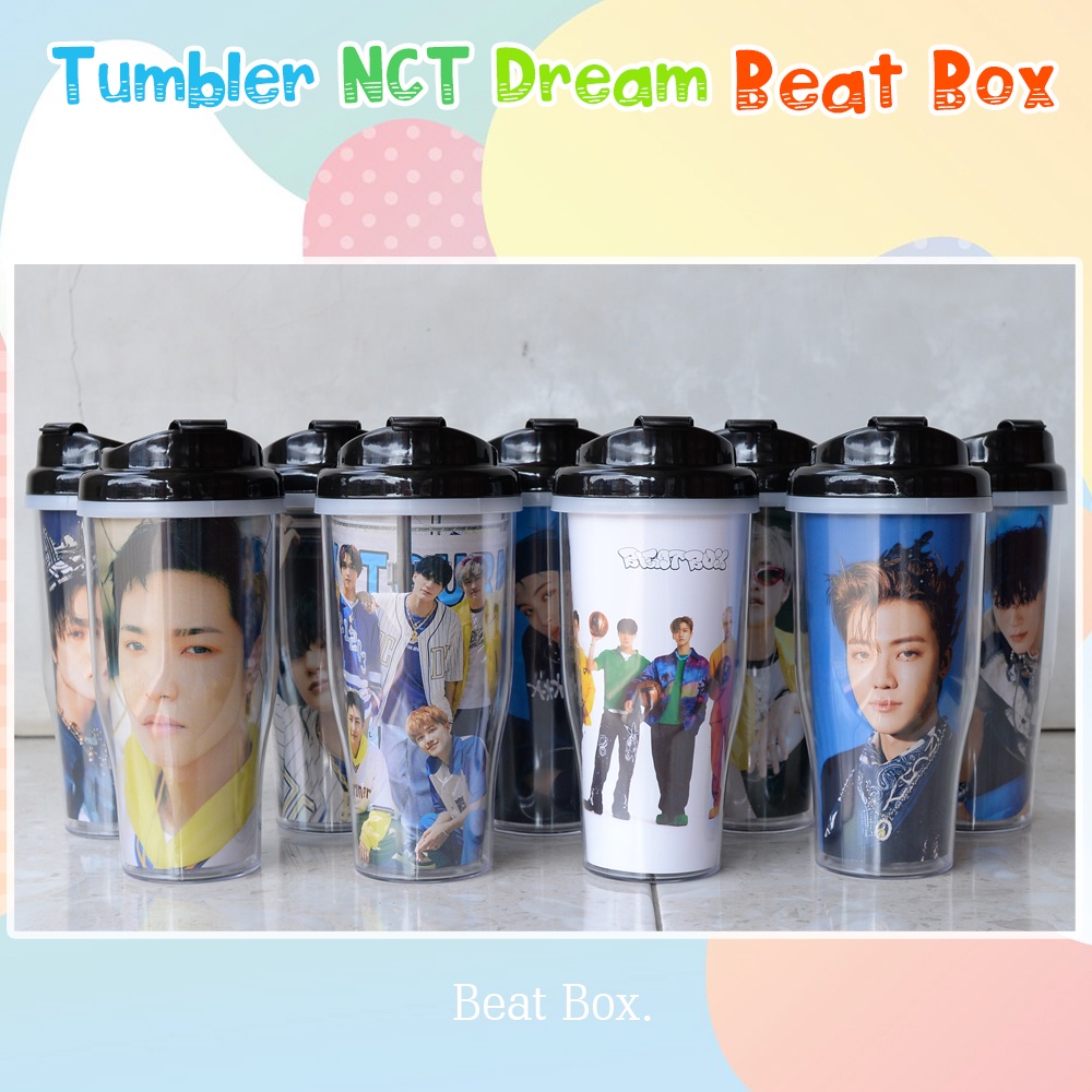 Tumbler NCT Dream Beat Box Botol Minum Kpop Merch All Member Jaemin Renjun Jeno Mark Haechan Chenle 