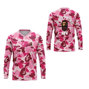 Utamamedia - Kaos Pria Tema A Bathing Ape Bape Lengan Panjang Kerah V-Neck FullPrint