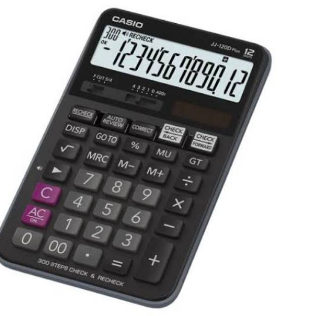 CASIO JJ-120D PLUS - Check &amp; Correct Calculator / Kalkulator Meja  #ORIGINAL# GARANSI RESMI