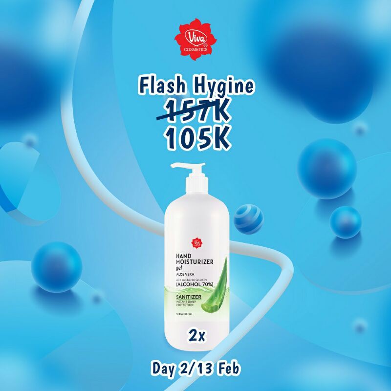 Hand Sanitizer Moisturizer Viva Pembersih Tangan Pump Gel 550 ml 2