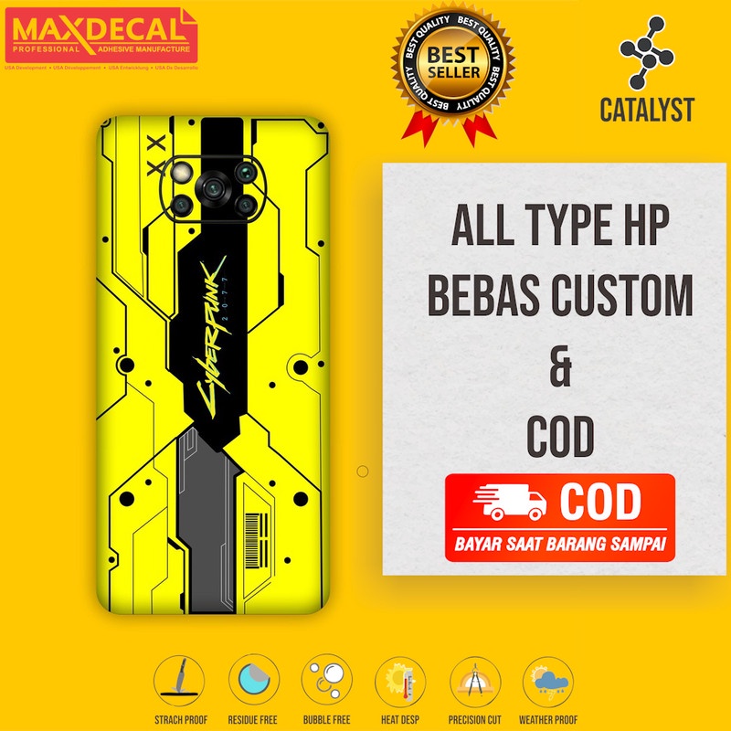 Garskin Poco X3 Nfc Poco X3 PRO Fullbody desain cyberpunk Kode Bisa Custom - Skin Case