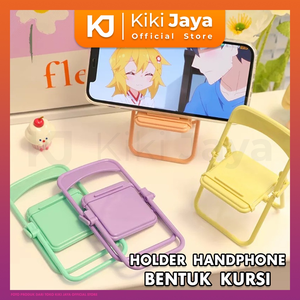 [KIKI] Holder atau Dudukan HP Model Bentuk Kursi Macaron / Chair Shape - Handphone Smartphone Tablet