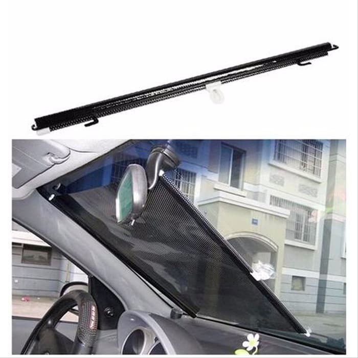 Sunshield Roll Pelindung Anti Panas Matahari Mobil Tabir Surya Gulung Sun Shield Kaca Mobil