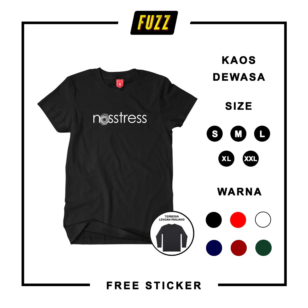 Kaos Band Musik Nosstress Indie Folk Bali T Shirt Baju Distro Murah Pria Wanita Katun Combed 30s