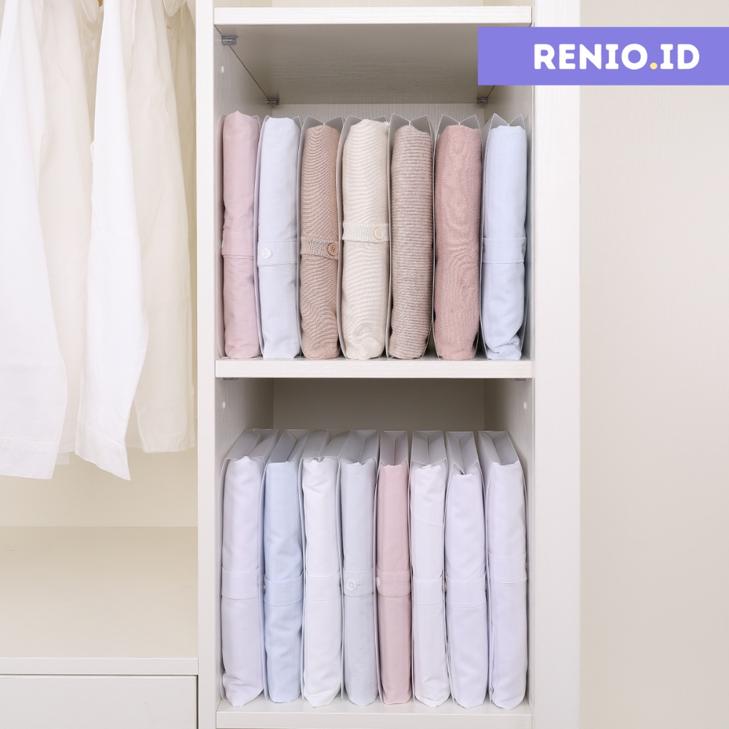 Penyekat Baju Lemari Folder Pelipat Pakaian Dewasa Kemeja Kerja Plastik Sekat Penyimpanan Lemari Baj
