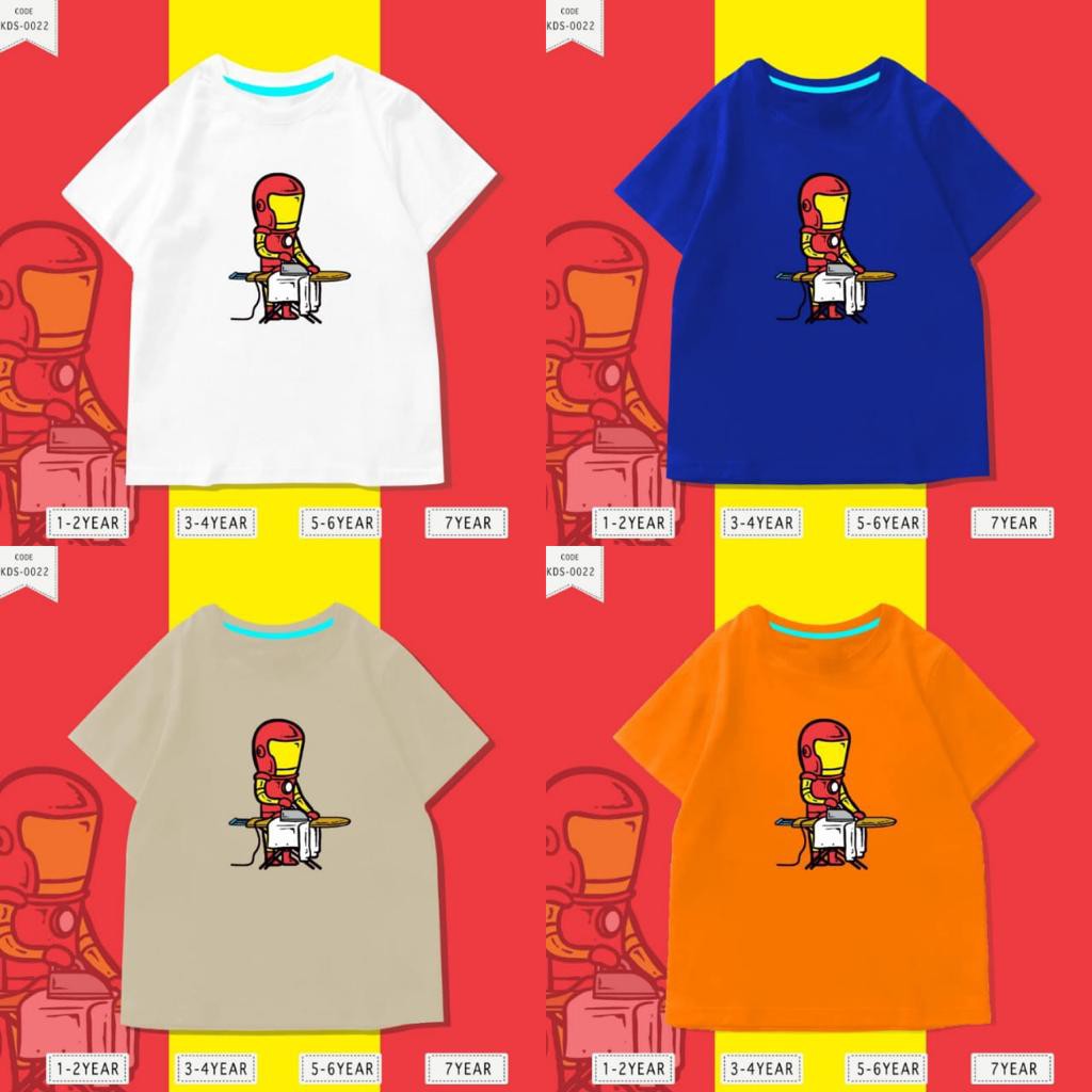 Baju Anak-anak / Kaos Distro DTF Anak Laki Laki Iron man/ Unisex / Motif / KIDS