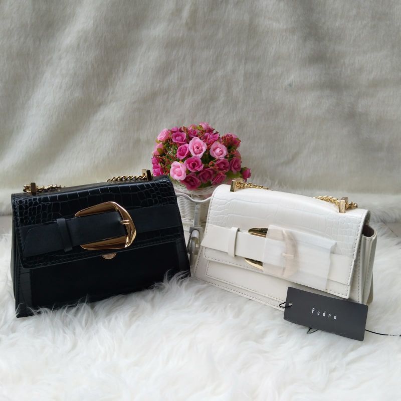 Tas wanita Pedro Original Import Croco Sling Shoulder New