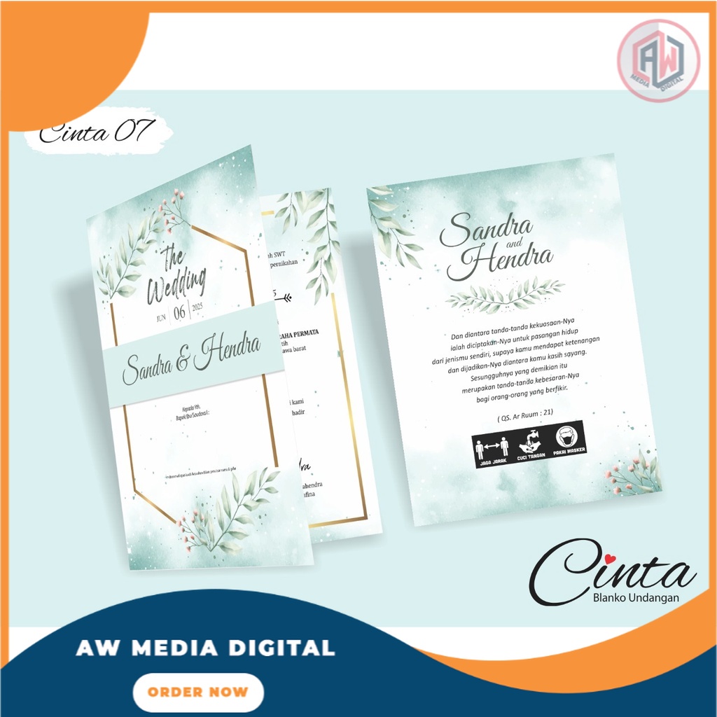 Cinta 07 Undangan Pernikahan Murah