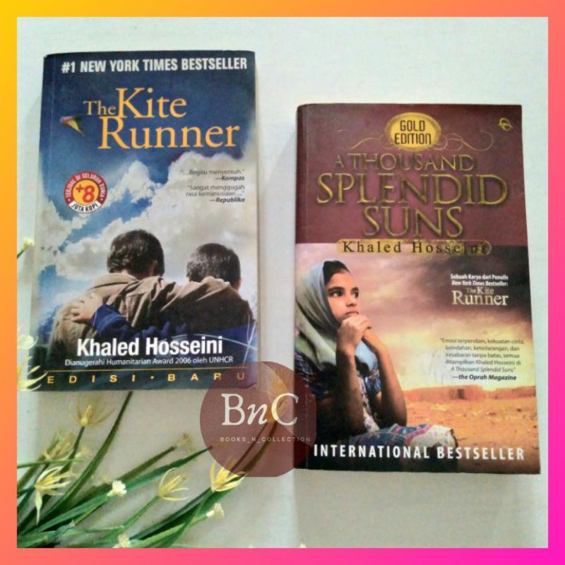 Jual Novel Khaled Hosseini Kite Runner Thousand Splendid Suns Preloved Original Bahasa Indo