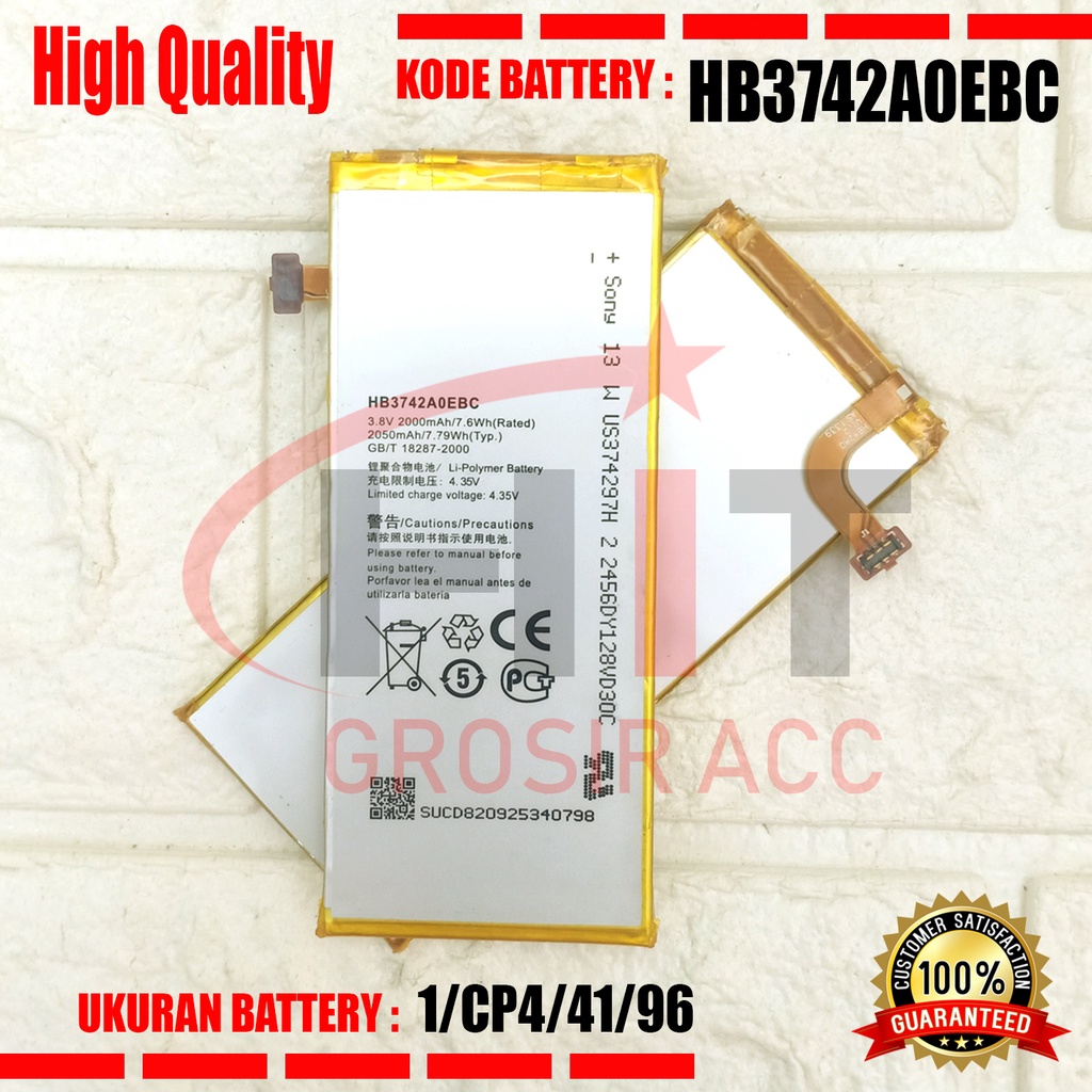 Baterai Battery Huawei HB3742A0EBC For Huawei Ascend P6 G6 G610 G620 G621 G630 G620S