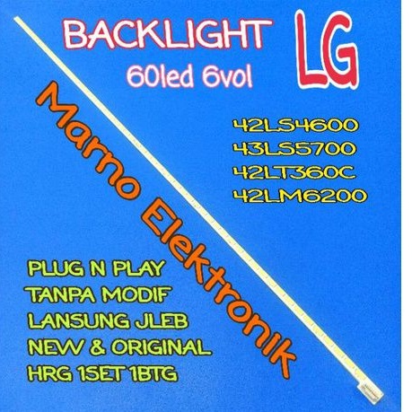 LAMPU BL BACKLIGHT LED STRIP TV LG 42INCH 42LS4600 42LS5700 LED LIDI LG 42IN 42LT360C 42LM6200
