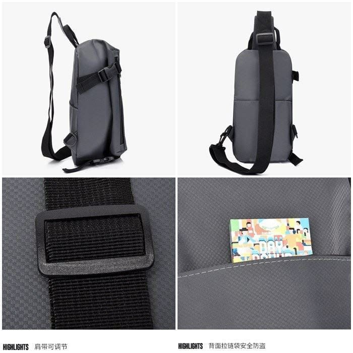 GI 0321 RISCE TAS WAISTBAG IMPORT PRIA COWOK LAKI-LAKI JAKARTA BATAM JT