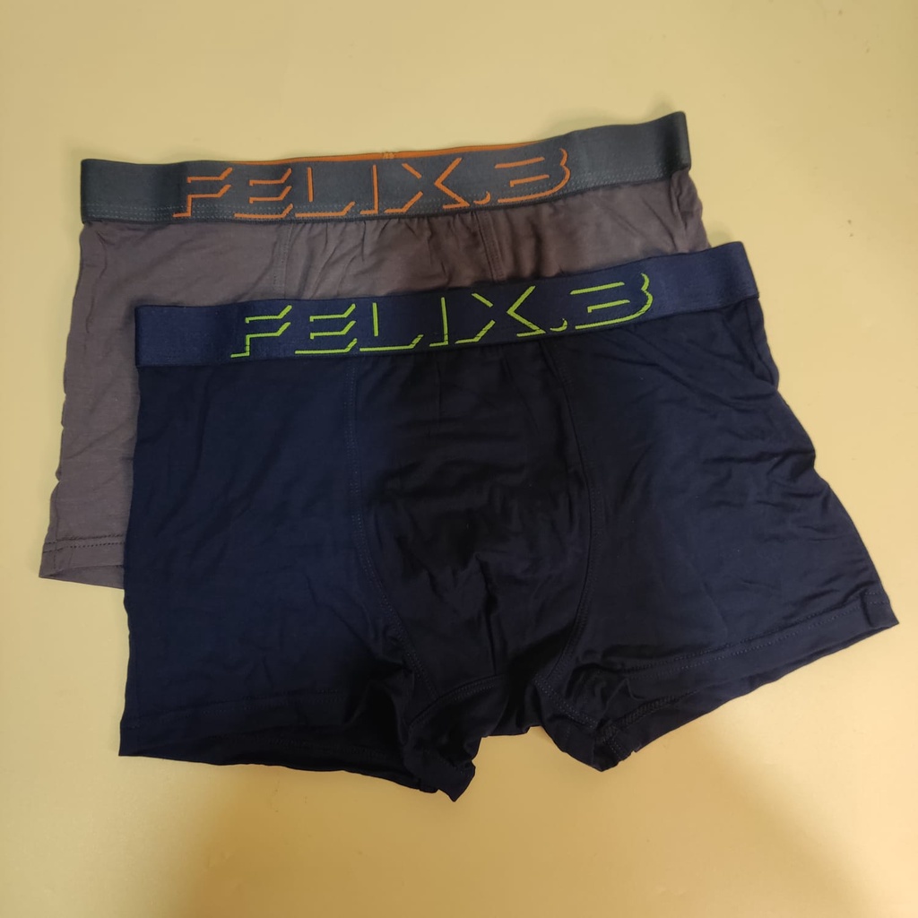 CELANA BOXER PRIA FELIX.B FB 2153 ISI 2 PCS | BAMBOO SPANDEX