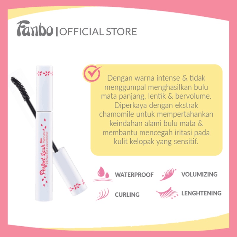 Fanbo Precious White Perfect Lash Mascara - Waterproof - Curling - Volumizing - Lenghtening