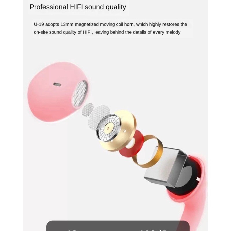 HF Headset Stereo Hf U19 U28 Extra Bass Warna Macaron Harga Murah kwalitas bagus