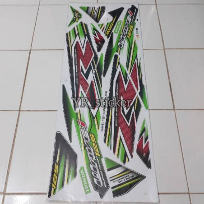 sticker lis striping variasi honda supra x 125 - wave 125 R 2005 2006 2007 2008 2009 2010 2011 2012 
