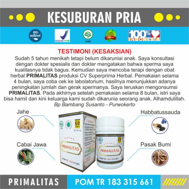 HERBAL KESUBURAN PRIMALITAS