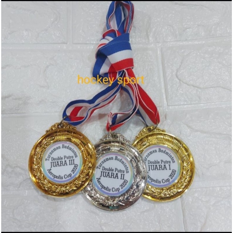 Mendali Impot Plastik Gold Silver Perunggu Murah FREE TULISAN