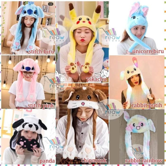 Order Langsung Dancing Bunny Hat LED KPOP Korea / Topi Bando Telinga Kelinci LED Lucu Murah