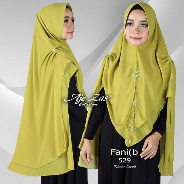 Jilbab syar'ie Aje zas /khimar (FANI) tanpa payet