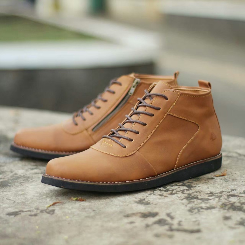 RAGNAR|Sepatu Boots Pria Zipper Resleting Casual Klasik Original Trendy Kulit Syintetik