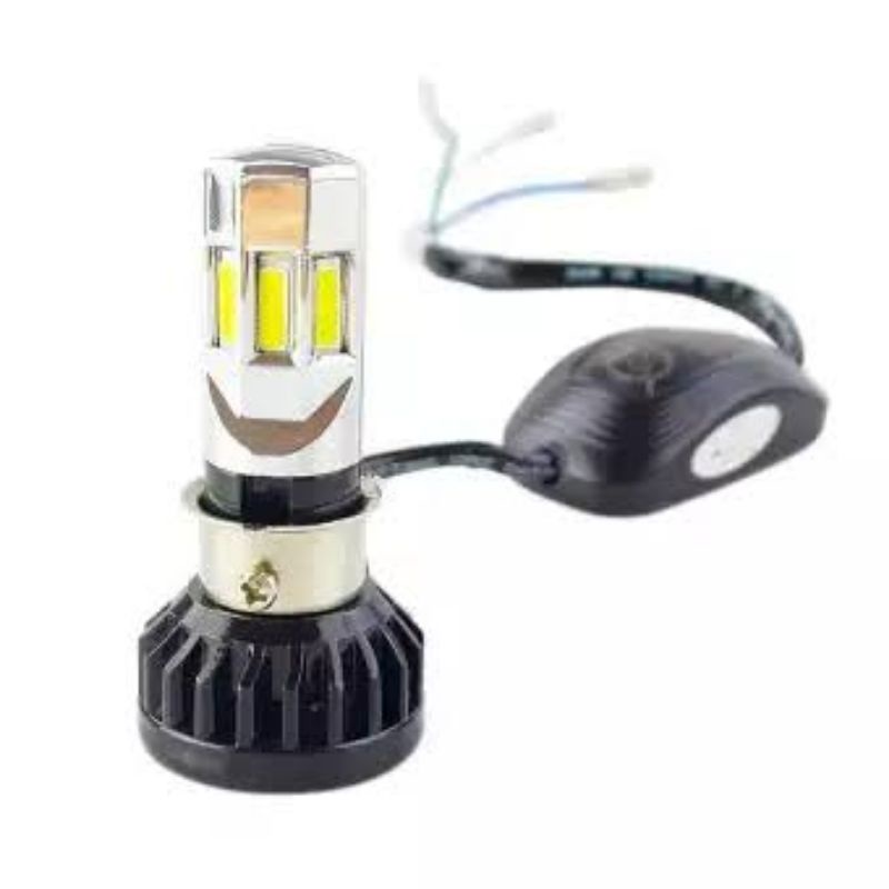 LAMPU DEPAN LED MOTOR MOBIL 12 VOLT 6 SISI + KIPAS UNIVERSAL