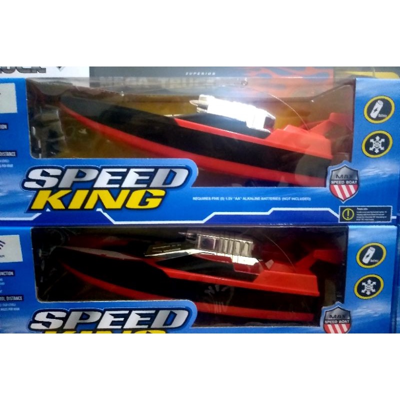 mainan remot control perahu speed king baterai cas