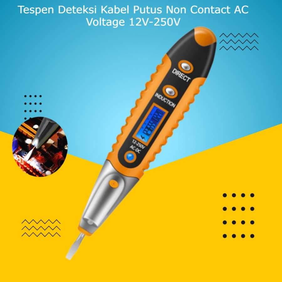 TESPEN DIGITAL AD DC PENCIL TESTER VOLTAGE DETECTOR AC DC 12-250V