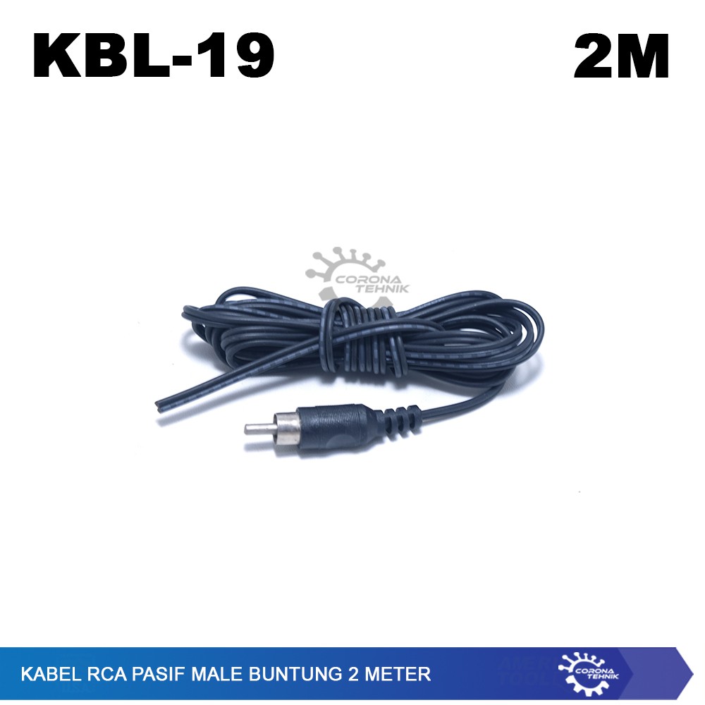 Kabel RCA Pasif Male Buntung 2 Meter