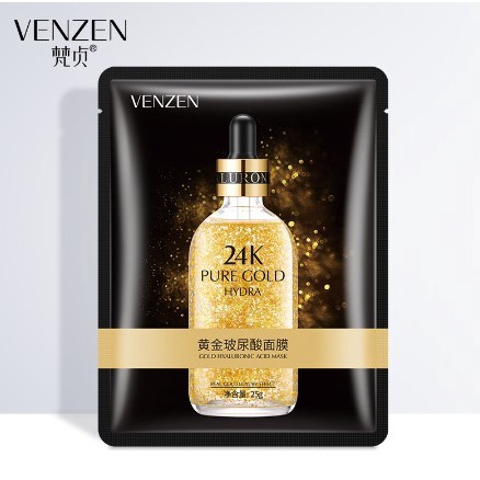 veze 24K Pure Gold Hyaluronic Acid Facial Mask ~ Masker Wajah 24K Gold