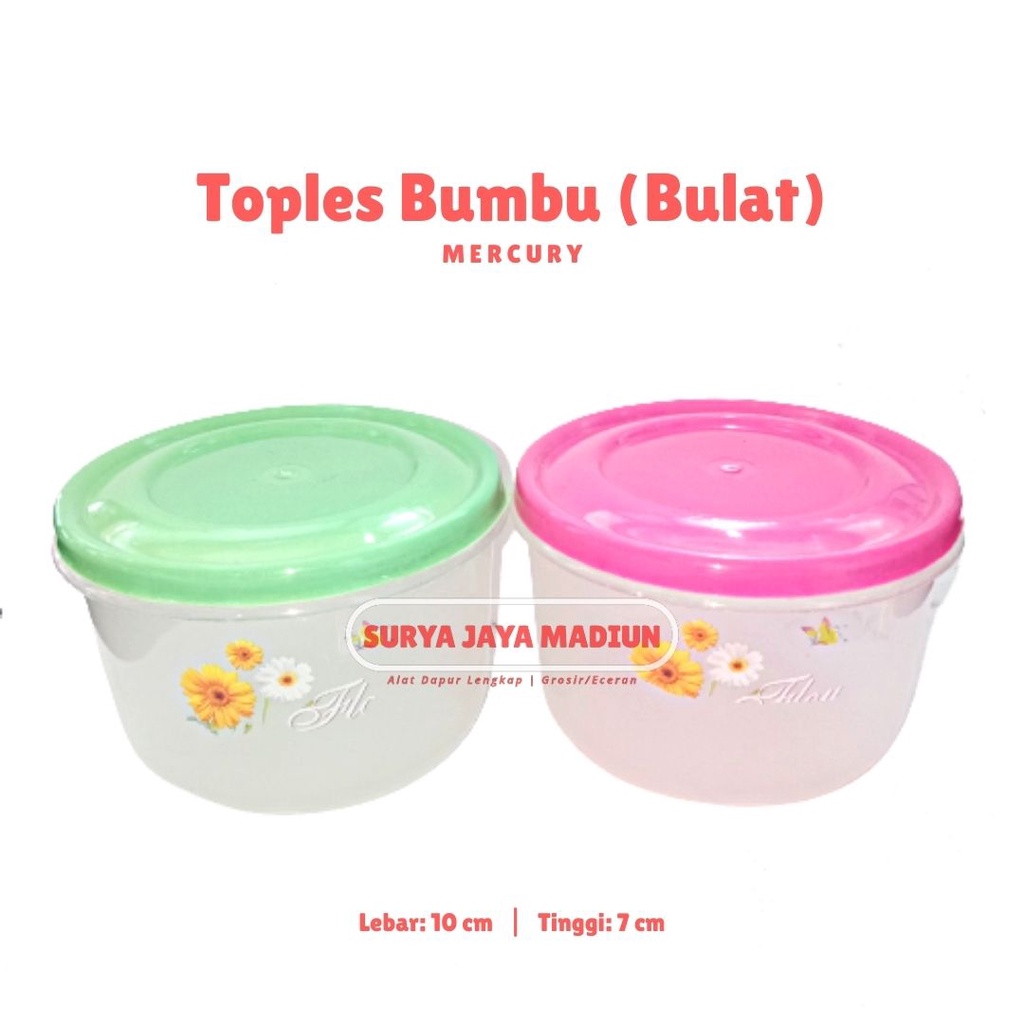 Toples Bumbu Bulat | Toples Plastik Mini