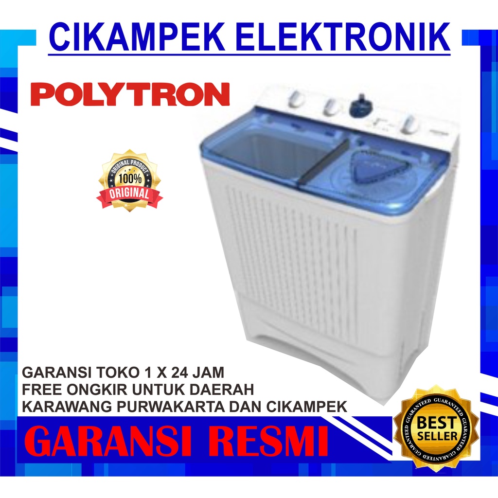 MESIN CUCI POLYTRON 2 TABUNG PWM 951 NEW 9.5KG POLYTRON