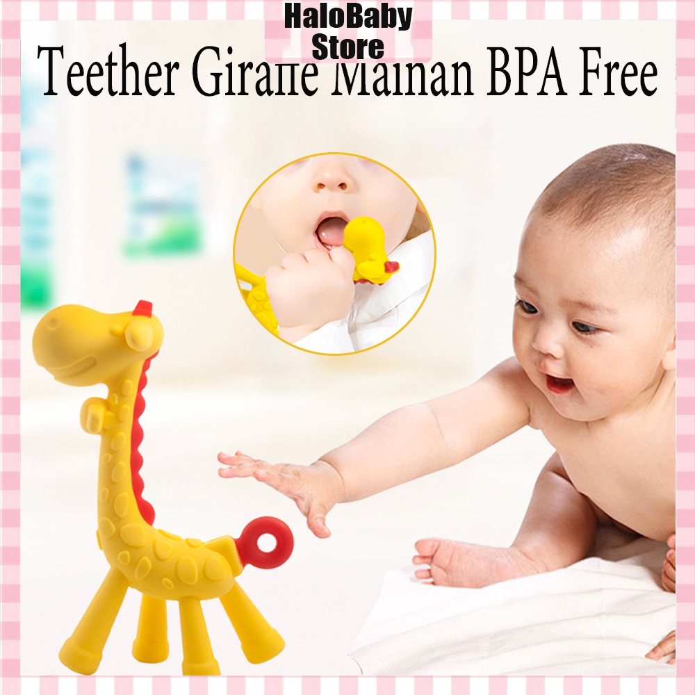 Halobaby Mainan gigitan Bayi Teether Jerapah BPA Free