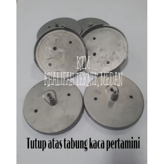 TUTUP ATAS TABUNG KACA PERTAMINI. TATAKAN ATAS TABUNG MINYAK.