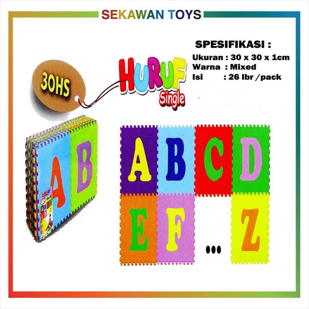 Sekawantoys Karpet Busa Edumats Huruf Single Isi 26pcs TERMURAH