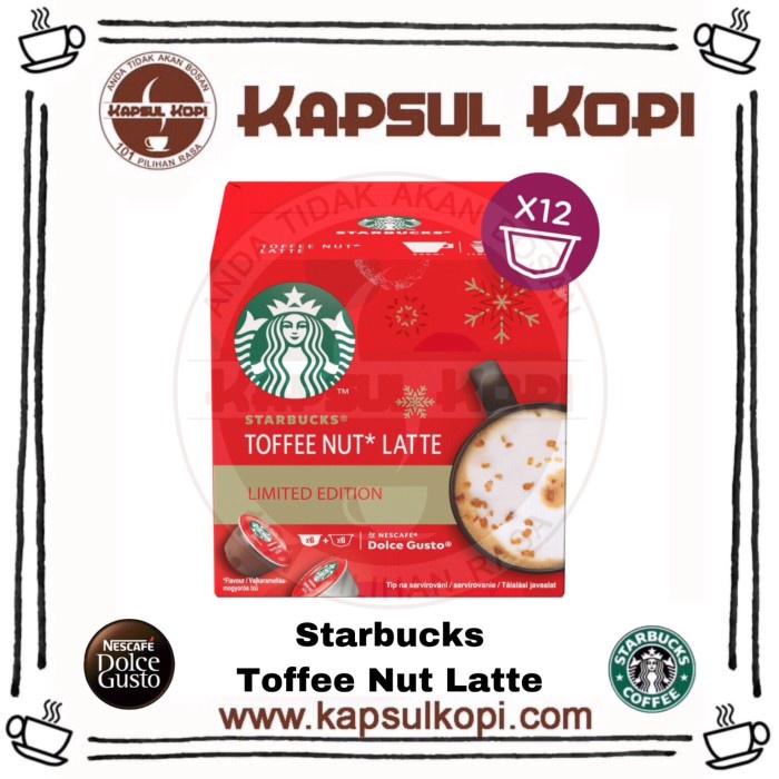 

Starbucks Toffee Nut Latte Import KapsulKopi Nescafe Dolce Gusto